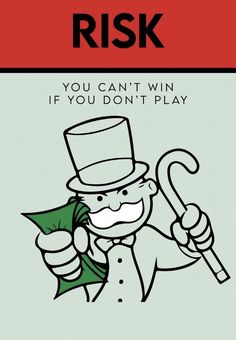 a poster with the words, you can't win if you don't play