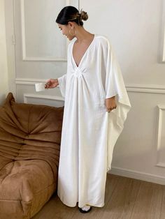 Home Dress Women Simple, Home Wear Dress, Engagement Party Attire, Minimalist Gown, Home Dress Women, Vintage Slip Dress, Lounge Dress, Maxi Slip Dress, Vestidos Vintage