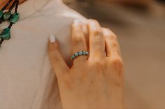 Add a touch of turquoise to your jewelry collection with our Authentic Multi Stone Turquoise Ring! A simple silver accent ring surrounded with stunning turquoise stones to spice up your favorite western looks. Western Looks, Western Ring, Western Rings, Turquoise Choker, Cowgirl Dresses, Turquoise Stud Earrings, Rodeo Fashion, Western Look, Tiny Stud Earrings