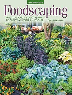 a book cover with lots of plants and flowers in the foreground, including an image of