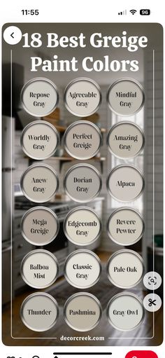 the best greige paint colors for kitchen cabinets