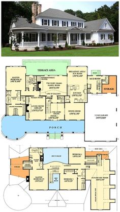 two story house plans with an open floor plan, and a second story one story home