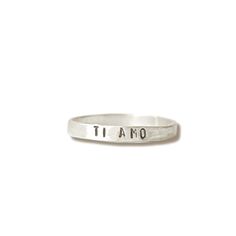 Barely there - minimalist ring that captures big emotions Create your stack with the messages that say what you mean - or wear alone Band measures 2mm (roughly 1/8”) Available in sterling silver and 14kt gold vermeil and part of our Recycled Metals Collection "We are good together" "My heart belongs to you" "Je T'Aime" (French for "I love you") "Ti Amo" (Italian for "I love you") "I love you" Adjustable Engraved Midi Rings For Everyday, Dainty Engraved Everyday Rings, Dainty Everyday Engraved Rings, Minimalist Adjustable Promise Bands, Minimalist Engraved Midi Rings For Everyday, Minimalist Everyday Hand Stamped Rings, Simple Sterling Silver Engraved Ring For Everyday, Minimalist Hand Stamped Rings For Everyday, Minimalist Engraved Ring For Everyday Wear