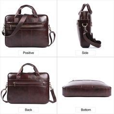 Elevate your style with our Men's Vintage Leather Briefcase. Handcrafted from genuine leather, this versatile bag seamlessly fits into your professional and casual lifestyle. Carry it as a handbag, sling it over your shoulder, or wear it diagonally for added convenience. Experience timeless elegance with our leather document holder. MATERIAL - Made of superior 100% top grain leather, solid color, feels cosy to touch,delicate, durable. The hardware parts are made of cast molding thick hardware, t Office Bags For Men, Men Briefcase, Office Executive, Travel Messenger Bag, Retro Handbags, Laptop Briefcase, Office Bag, Coffee Color, Briefcase For Men