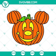 mickey mouse pumpkin cutout with the face of an orange jack - o'- lantern