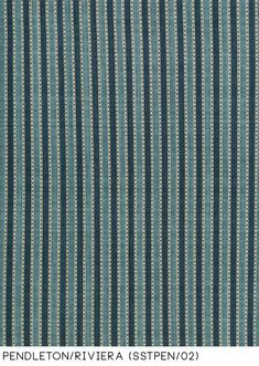 a blue and white striped shirting fabric