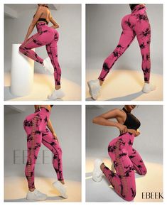 Ebeek – Premium Tie Dye Ladder Cutout Sports Yoga Leggings with Vibrant Print – Ebeek High Stretch Pink Sports Bottoms, Pink High Stretch Sports Bottoms, Pink Stretch Gym Bottoms, Stretch Breathable Pink Bottoms, Pink Stretch Yoga Pants For Light Exercise, Breathable Stretch Pink Bottoms, Pink Compression Bottoms For Gym, Pink High Stretch Leggings For Light Exercise, Pink Stretch Leggings For Light Exercise