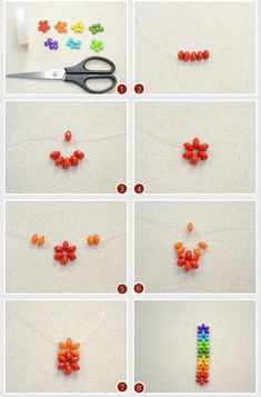 the instructions for making beaded flower necklaces