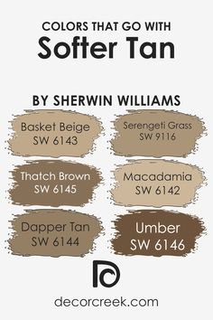 Colors that Go With Softer Tan SW 6141 by Sherwin Williams Window Trim Paint, Cabin Paint Colors, Yellow Paint Color, Country Paint Colors, Tan Paint Colors, Basket Beige, Brown Paint Colors, Stained Trim, Tan Paint