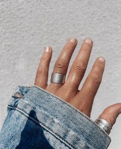 A chunky antique silver plated statement ring in an adjustable design. Simple and unadorned in style, the ring has a matte finish which gives it an understated, vintage appeal.  ▪️Adjustable design  ▪️Approx UK size O - Q (US size 7.5 - 8.5) ▪️Antique silver plated brass ▪️The ring will be presented in attractive Scraffs packaging Care Instructions: ▪️Silver plate will last for years if looked after correctly ▪️Store in the protective gift bag to prevent tarnishing ▪️Keep away from water/sweat e Adjustable Wide Band Ring For Everyday, Trendy Silver Wide Band Open Ring, Trendy Silver Open Wide Band Ring, Handmade Wide Band Open Ring, Handmade Open Wide Band Ring For Everyday, Everyday Silver Wide Band Ring, Antique Silver Rings, Chunky Rings, Design Simple