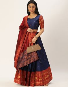 Navy Blue Tafeta Silk Lehenga Choli Blue Fitted Lehenga For Transitional Season, Royal Blue Fitted Choli For Festive Occasions, Fitted Royal Blue Choli For Festive Occasions, Fitted Royal Blue Traditional Drape Set, Fitted Royal Blue Sets For Festivals, Festive Royal Blue Fitted Choli, Fitted Royal Blue Set For Festive Occasions, Fitted Royal Blue Festive Set, Festive Fitted Royal Blue Set