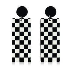 PRICES MAY VARY. 【HIGH QUALITY MATERIAL】High Quality Acrylic 【BLACK WHITE STRIPED EARRINGS】Geometric Checkered black-and-white striped Earrings，Very simple Korean style earrings, black and white earrings is very fashionable 【STRIPE LATTICE EARRINGS】Black white lattice Stripes Drop Earrings for Women Statement Round Dangle Earrings.You can give it directly as a gift to your lover, wife, girlfriend, daughter, granddaughter and your friends! 【PACKAGING UPGRADE】WUWEIJIAJIA JEWELRY provides exquisite Black And White Earrings, Striped Earrings, Heart Flower, Stud Earrings For Women, Earrings Minimalist, White Earrings, Small Earrings, Flower Heart, Fashion Chic