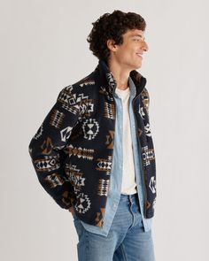 Shop Our Pendleton Men's Whidbey Zip Front Fleece Jacket | Pendleton Pendleton Mens, Winter Wardrobe Essentials, Pendleton Woolen Mills, Cozy Jacket, Jacket Sale, Winter Wardrobe, First Look, Fleece Jacket, Stand Collar