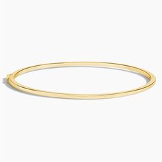 Whisper 6.5 In. Bangle Bracelet - 14K Yellow Gold. This 6.5-inch bangle embellishes the wrist with lustrous light for an elegant and stackable look. Luxury Oval Yellow Gold Bangle, Formal 14k Gold Diamond Bangle Bracelet, Timeless Gold Sterling Silver Bangle Bracelet, Classic 14k Gold Bracelet Jewelry, Modern 14k Gold Hoop Bracelets, Oval 14k Yellow Gold Bracelet, Yellow Gold Luxury Bangle, Elegant Oval Yellow Gold Cuff Bracelet, Everyday Luxury 14k Gold Round Bracelets