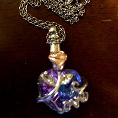 Keep Your Loved One's Remains Close To Your Heart With This Adorable Urn Necklace. New, Never Worn/Used Urn Necklace, Urn Necklaces, Blue Purple, Womens Jewelry Necklace, Blue And Purple, Color Blue, Jewelry Necklaces, Necklaces, Women Jewelry