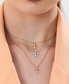 Solid Gold Cross Necklace, Natural Diamond Cross Necklace, Dainty Cross pendant, Diamond Necklace Made To Order Because of the nature of handmade jewellery, Gold gr and diamond ct might be + / - %7 - Gold Kt : 14K or 18K - Gold Gr: 2.00GR - Avaliable Gold Colors : Rose Gold, Yellow Gold, White Gold - Diamond : 0.04ct Natural F- SI Diamond - Setting Type : Prong - Ready To Ship in 1-7 Business days Your Product Will be Shipped via UPS or DHL All of our products has the stamp '585' or '750' on dep Luxury Yellow Gold Crucifix Cross Necklace, Cheap Gold Cross Chain Necklace, Luxury Classic Yellow Gold Cross Necklace, Classic Luxury Yellow Gold Cross Necklace, Cross Pendant Diamond, Diamond Cross Necklace, Pendant Diamond, Gold Cross Necklace, Jewellery Gold