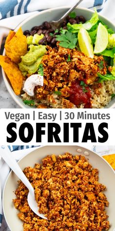 If you love Chipotle, you have to try these homemade tofu sofritas! The recipe is super easy to make, incredibly delicious, packed with flavor, and entirely vegan! It’s ready in just 30 minutes! This recipe transforms you ordinary tofu into a meaty, spicy, smoky, and incredibly delicious topping for vegan burrito bowls and tacos. Mexican Tofu Bowl, Plant Based Recipes Gluten Free, Healthy Dinner Recipes Vegetarian Vegan Meals, Fast Vegan Dinner Recipes, Vegan Chipotle Recipes, Tofu Recipes Mexican Burrito Bowls, Vegetarian Recipes Comfort Foods, Vegan Taco Bowl Recipes, Vegan Mexican Dinner Recipes