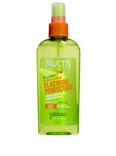 Flat Iron Perfector | Garnier Style Sleek & Shine Garnier Fructis, Hair Product, Hair Shine, Styling Products, Sleek Fashion, Propylene Glycol, Flat Iron, Castor Oil, Styling Tools