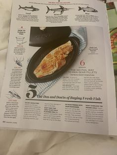 an article in a magazine about fish and how to cook it on the stove top