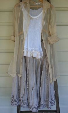 Love the Sheer nude top /   MegbyDesign Rachel Welch, Magnolia Pearls, Lagenlook Clothing, Black Shrug, Modest Apparel, Cycling Clothes, Taffeta Skirt, Boho Clothes, Wash Tubs