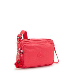 Heading out for the day just got easier with Coleta Crossbody! The sporty top carry handle and adjust strap gives you options on how you want to wear it. Your essentials will be safe and secure in the two zip compartments! Pink Crossbody Bag With Adjustable Handle, Red Nylon Shoulder Bag With Zipper Pocket, Kipling Kipling Usa, Kipling Crossbody Bag Kipling Usa, Red Crossbody Bag With Silver-tone Hardware, Crossbody Messenger Bag, Bag Light, Small Crossbody, Laptop Pocket