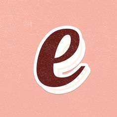 the letter e is made out of paper