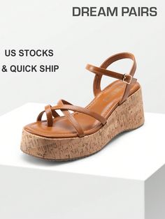 Vegan leather upper
Rubber outsole
Wedge heel: 3.3"
Platform: 1.5"
Square toe
Buckle
Upgrade your wardrobe with a stylish and comfortable pair of cork wedge sandals. These summer essentials are versatile and perfect for any occasion. These women's wedge sandals will quickly become your favorite summer staple, featuring a real cork wedge heel and toe ring detailing.
Travel with ease and enjoy life with a pair of summer-exclusive shoesWomen's Wedge Heel Platform Sandals Comfortable And Stylish Ank Cork Open Toe Wedge Sandals For Beach, Open Toe Cork Wedge Sandals For Beach, Cork Wedge Heel Sandals For Summer, Cork Wedge Sandals For Summer, Spring Beach Wedge Sandals With Cork Material, Summer Cork Wedge Sandals, Spring Beach Cork Wedge Sandals, Summer Cork Wedge Sandals With Open Toe, Summer Open Toe Cork Wedge Sandals