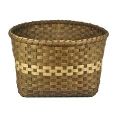 a woven basket is shown on a white background