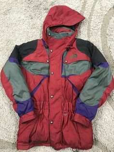 In very good condition. Well taken care of. See photos for details. Message me with questions! Vintage The North Face Extreme Ski Jacket - Size Large - Red Gray Purple Black. Condition is "Pre-owned". Shipped with FedEx Ground or FedEx Home Delivery. Red Hooded Sport Coat For Winter, Functional Red Outerwear For Fall, Hooded Red Sport Coat For Winter, Red Winter Sport Coat For Outdoor, Red Sport Coat For Outdoor Fall Occasions, Red Sport Coat For Fall Outdoor Events, Red Sport Coat For Fall Outdoor Occasions, Red Sport Coat With Pockets For Outdoor, Red Long Sleeve Sport Coat For Outdoor