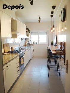 the kitchen is clean and ready to be used for cooking or dining room furniture,