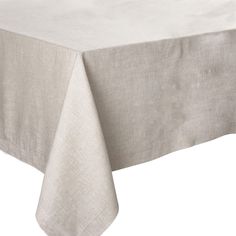 the linen tablecloth is plain and clean