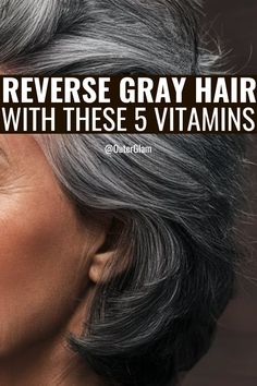 Whether you're noticing more gray hairs or want to maintain your natural color longer, the right vitamins can make a difference. If you're trying to reverse gray hair naturally, this post is for you. Here's five essential vitamins that can help restore your hair's natural color Reverse Grey Hair Naturally, Grey Hair Turning Yellow, Brighten Gray Hair, Hair Pigmentation, Homemade Hair Oil