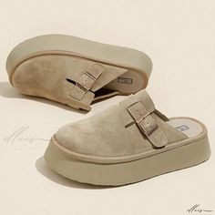 If Shoes, Thick Sole, Comfortable, Half-Slipper, Easy to Slip-On, Outer Wear Beige Platform Slip-on Slippers, Casual Beige Slip-on Platform Slippers, Casual Platform Slip-on Slippers With Textured Sole, Casual Platform Slip-on Slippers With Cushioned Footbed, Casual Slip-on Platform Slippers With Rubber Sole, Casual Platform Slippers With Rubber Sole, Comfortable Platform Flat Slippers, Beige Slip-on Slippers With Textured Footbed, Slip-on Mules With Textured Footbed And Round Toe