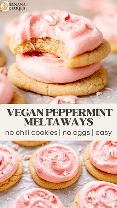 vegan peppermint meltaways with no chill cookies