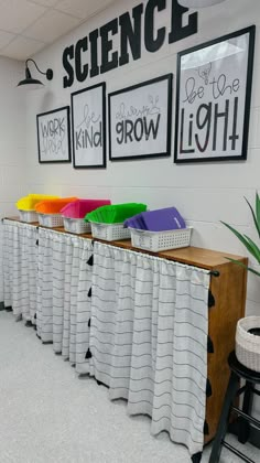 the science lab is clean and ready for students to use