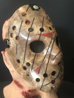 All masks are handmade and made to order { they are all handpainted and will not always be exact to the original} Handmade Full Face Mask For Masquerade, Hand Painted Full Face Mask For Masquerade, Halloween Cosplay Hand Painted Masks, Jason Vorhees Mask, Freddy Vs Jason, Jason Mask, Jason Vorhees, Costume Masks, Jason Voorhees