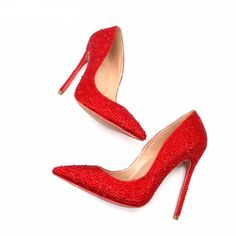 Decollete Hi-Heels Crystals-Heels-Pisani Maura-Pisani Maura Elegant Shoes, Sheep Leather, Goat Leather, Suede Pumps, The Vamps, Red Shoes, Stiletto Heel, The Star, Cow Leather