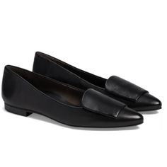 Women Us Sizes Color: Black Smooth Leather 0.6” Heel Approx Leather Upper And Lining/Synthetic Sole **See Different Listing For Red Color ** Elegant Pointed Toe Slip-on Flats For Work, Elegant Leather-lined Pointed Toe Slip-ons, Elegant Slip-on Loafers With Pointed Toe, Calf Leather Pointed Toe Slip-ons For Work, Elegant Slip-ons With Leather Footbed And Pointed Toe, Flat Calf Leather Loafers For Office, Elegant Leather Slip-ons For Fall, Office Flat Calf Leather Loafers, Elegant Calf Leather Closed Toe Slip-ons