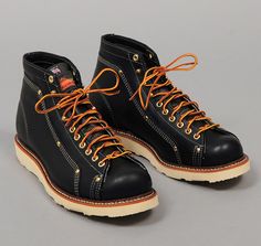 THOROGOOD LACE-TO-TOE ROOFER BOOT #814-6233, BLACK Red Wings Boots, Thorogood Boots, Gents Fashion, Boots For Men, Work Boot, Toe Boots, American Heritage