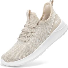 Amazon.com | STQ Womens Slip On Sneakers Hands Free Orthopedic Tennis Walking Shoes Breathable Athletic Gym Workout Cross Training Sneakers Beige 6 | Walking Power Walking, Walking Tall, Lightweight Running Shoes, Women's Slip On Shoes, Orthopedic Shoes, Training Sneakers, Walking Shoes Women, Walking Sneakers, Free Shoes