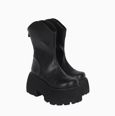 ad eBay - Womens Platform Block Heel Mid Calf Leather Boots Round Toe Zipper Punk Lolita - Buy Now, click the link (eBay) Black Punk Platform Boots With Zipper Closure, Black Punk Platform Boots With Zipper, Black Punk Style Platform Boots With Zipper, Punk Style Moto Boots With Zipper, Alternative Style Faux Leather Boots For Concert, Alternative Style Faux Leather Moto Boots For Concerts, Fall Leather Platform Boots For Cosplay, Leather Platform Boots For Cosplay In Fall, Fall Cosplay Leather Platform Boots