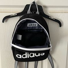 Adidas Mini Black Backpack-New Without Tags Trendy Adidas Backpack For Everyday Use, Adidas Black Backpack With Zipper Closure, Adidas Black Backpack For Everyday Use, Adidas Black Backpack For Travel, Adidas Black Backpack For Everyday, Adidas Black School Bag, Adidas Black Standard Backpack, Adidas Bag With Zipper For Everyday Use, Adidas School Bag With Zipper Closure