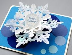 a snowflake card with the words happy valentine's day written on it