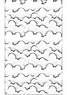 a black and white drawing of wavy lines