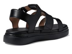 Style your look in the chic and glamorous design of the Cole Haan® Grandpro Rally Fisherman Sandals highlighting a unique design..Leather upper with shiny design..Man-made lining and insole..Hook-and-loop closure on the ankle strap..Round toe construction..Raised platform heels..Man-made outsole..Imported..Product measurements were taken using size 9, width B - Medium. Please note that measurements may vary by size..Measurements: Weight: 11 oz Modern Synthetic Sandals With Leather Sole, Modern Flat Sandals With Leather Lining, Modern Sandals With Branded Insole And Round Toe, Modern Closed Toe Sandals With Ortholite Insole, Cole Haan Shoes Women, Raised Platform, Fisherman Sandals, Cole Haan Shoes, Personal Shopping