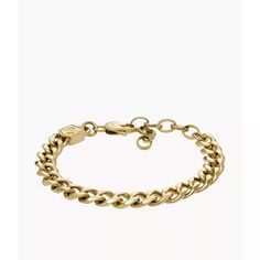 Show up in style with this classic, made-for-all accessory: a bold chain. Capable of being worn alone or layered with your other favorite chains, this bracelet features gold-tone stainless steel and a lobster clasp closure. Classic Cuban Link Chain Bracelet With Adjustable Chain, Classic Metal Curb Chain Bracelets, Classic Cuban Link Chain Bracelet For Everyday, Classic Metal Cuban Link Bracelet With Curb Chain, Classic Tarnish-resistant Chain Link Bracelet, Classic Adjustable Curb Chain Bracelet, Classic Adjustable Cuban Link Chain Bracelet, Classic Metal Chain Bracelet With Adjustable Chain, Adjustable Gold Cuban Link Metal Bracelet