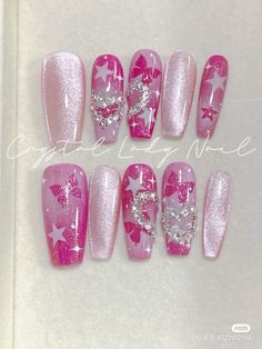 Simple Gel Nails, Glow Nails, Pretty Gel Nails, Really Cute Nails, Kawaii Nails, Pink Acrylic Nails, Dream Nails, Unique Nails, Funky Nails