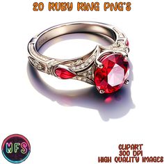 an advertisement for ruby ring png 8