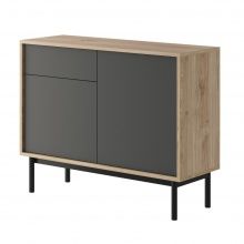 the sideboard with two doors and black legs