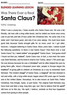 the santa clause reading text is shown in an article about santa claus and how to read it